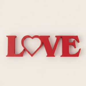 Linear Love 3D – Designerski Napis Wolnostojący