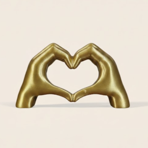 Figurka "Dłonie w Kształcie Serca" -  Dekoracja 3D